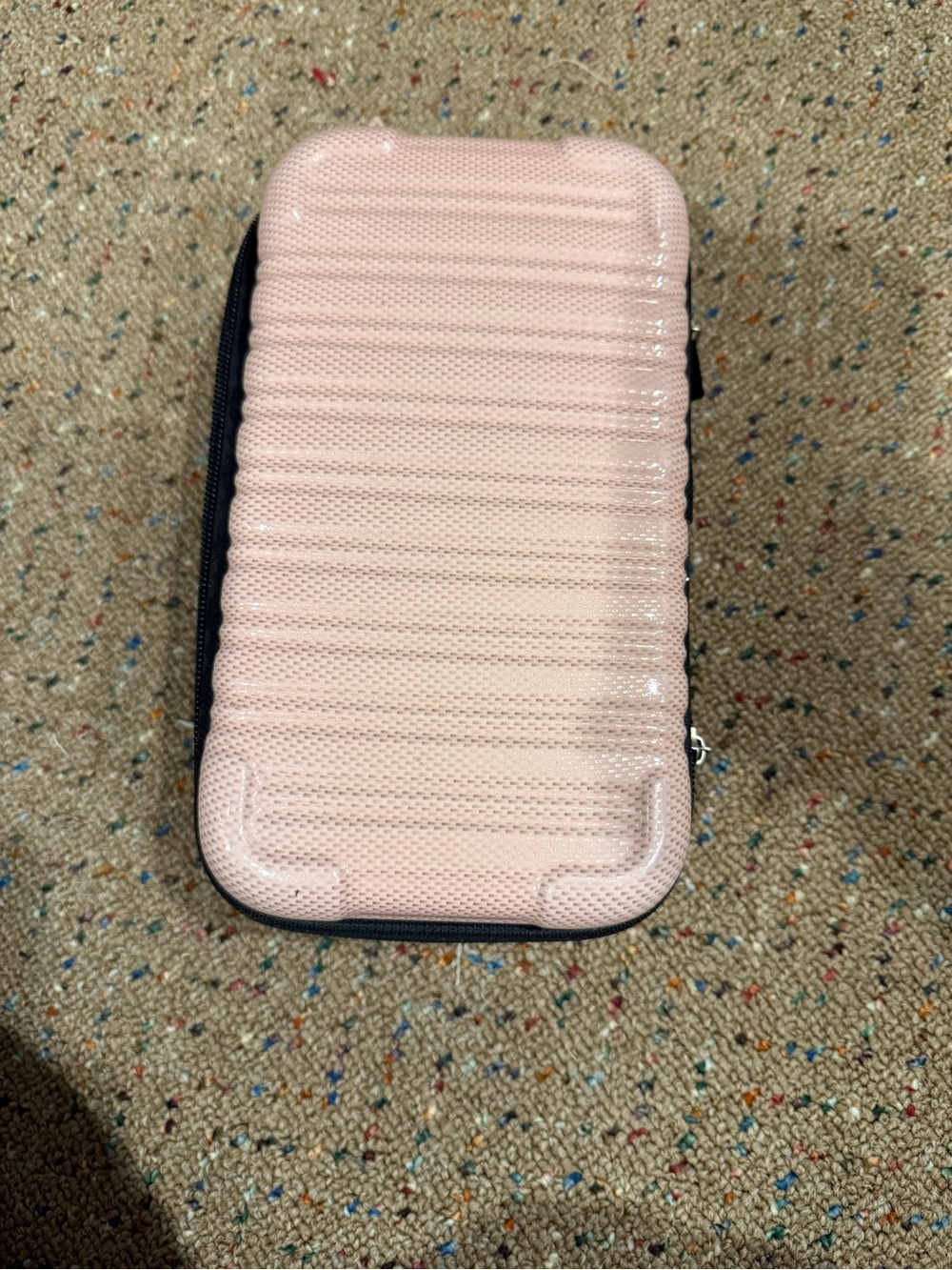 Compact Pink Hard Shell Travel Case